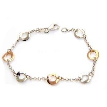 RMB|ARGENTO 925 : Bracciale donna 2 colori con cerchietti