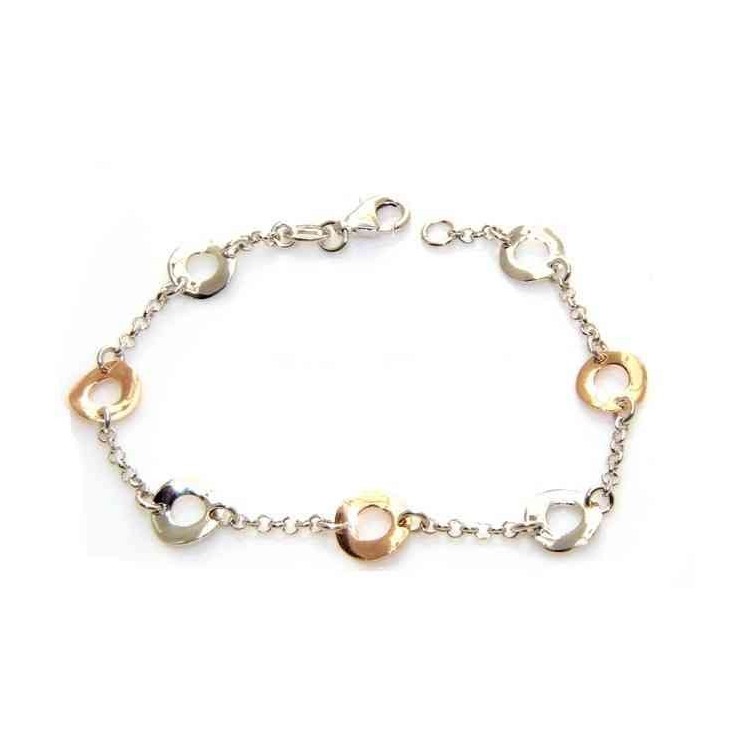 RMB|ARGENTO 925 : Bracciale donna 2 colori con cerchietti