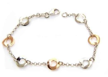 RMB|ARGENTO 925 : Bracciale donna 2 colori con cerchietti