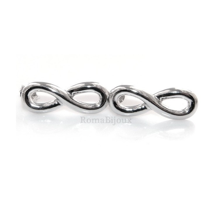 RMB|925: earrings woman with the symbol of 'infinite fintura white gold, yellow or clear