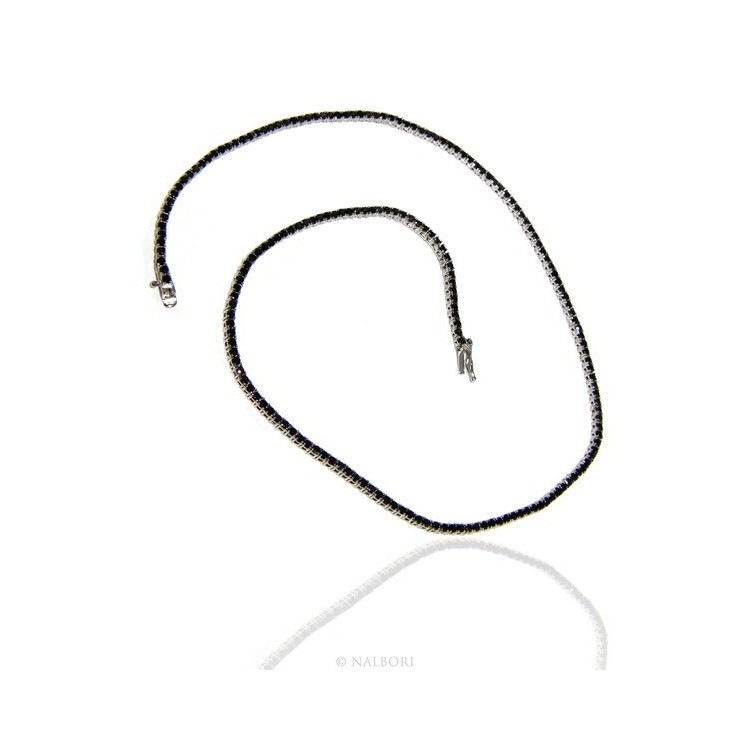 RMB|925: Necklace Collier Tennis woman model with cubic zirconia jaws 2mm brilliant cut