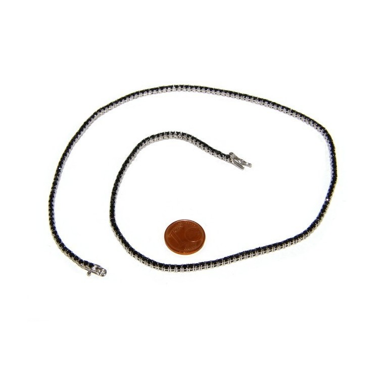 RMB|925: Necklace Collier Tennis woman model with cubic zirconia jaws 2mm brilliant cut