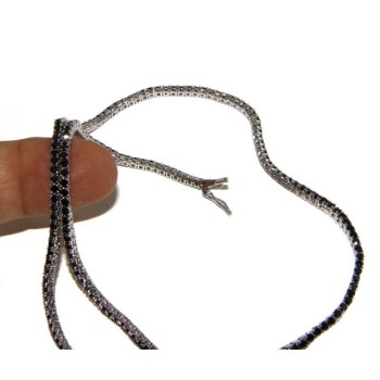 RMB|925: Necklace Collier Tennis woman model with cubic zirconia jaws 2mm brilliant cut