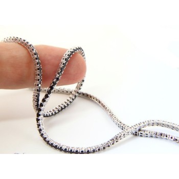 RMB|925: Necklace Collier Tennis woman model with cubic zirconia jaws 2mm brilliant cut