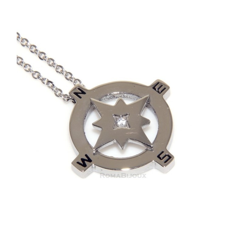 RMB|Hypoallergenic and stainless steel: Exclusive necklace rolo wind rose
