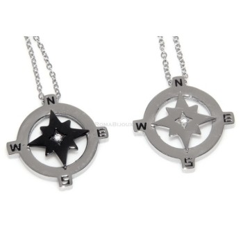 RMB|Hypoallergenic and stainless steel: Exclusive necklace rolo wind rose