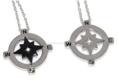 RMB|Hypoallergenic and stainless steel: Exclusive necklace rolo wind rose