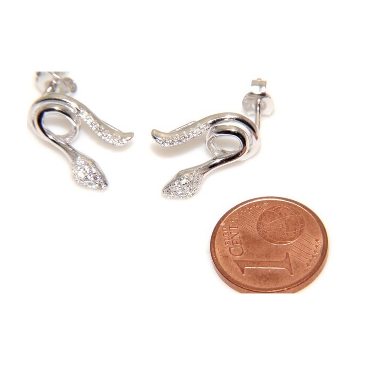 RMB|silver woman earrings snake