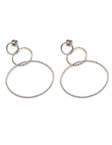NALBORI Woman earrings 925 silver diamond circles