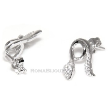 RMB|silver woman earrings snake