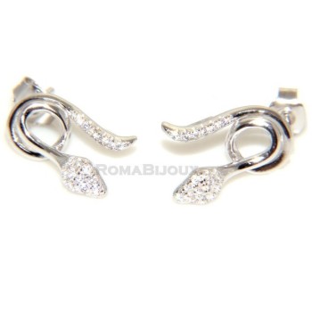 RMB|silver woman earrings snake