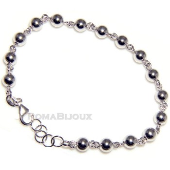 RMB|Argento 925 : bracciale palline marsigliese alternate uomo donna 5 6 8 mm
