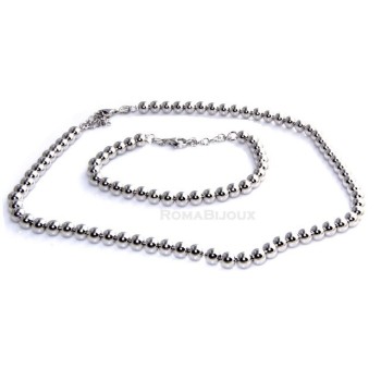 RMB|ARGENTO 925 : Collana e Bracciale uomo catena figaro 5 mm modello 3 + 1 sbiancata e piena