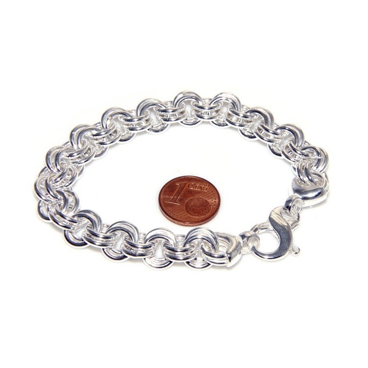 RMB|Bracciale donna in Argento 925 non rodiato maglia doppia
