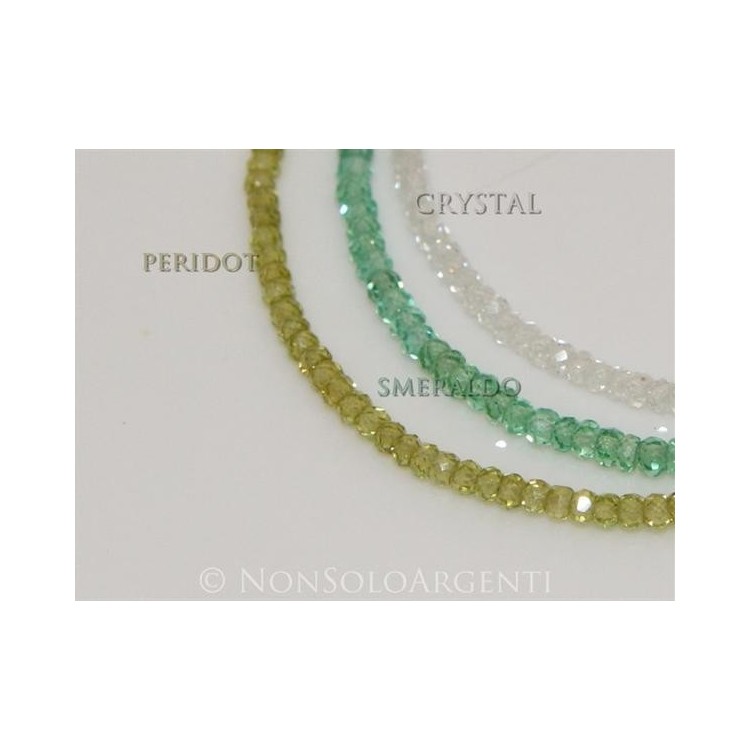 RMB|Argento 925 : Bracciale Donna semipreziosi pietre zirconi naturali chiusura magnete mis 18