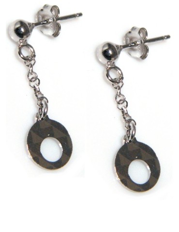 orecchini argento 925 pendenti con ciondoli cerchi diamantati