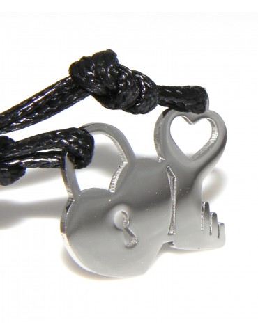 key padlock pendants to break in steel his and hers necklace black laces