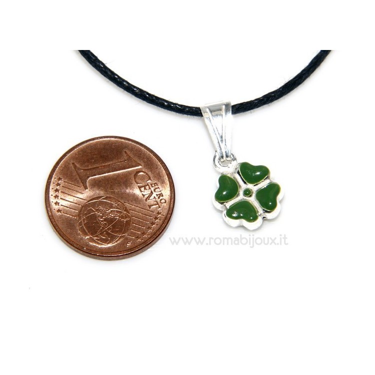 RMB|ciondolo quadrifoglio in argento