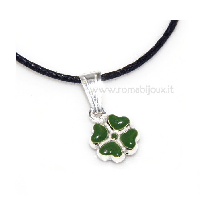 RMB|ciondolo quadrifoglio in argento