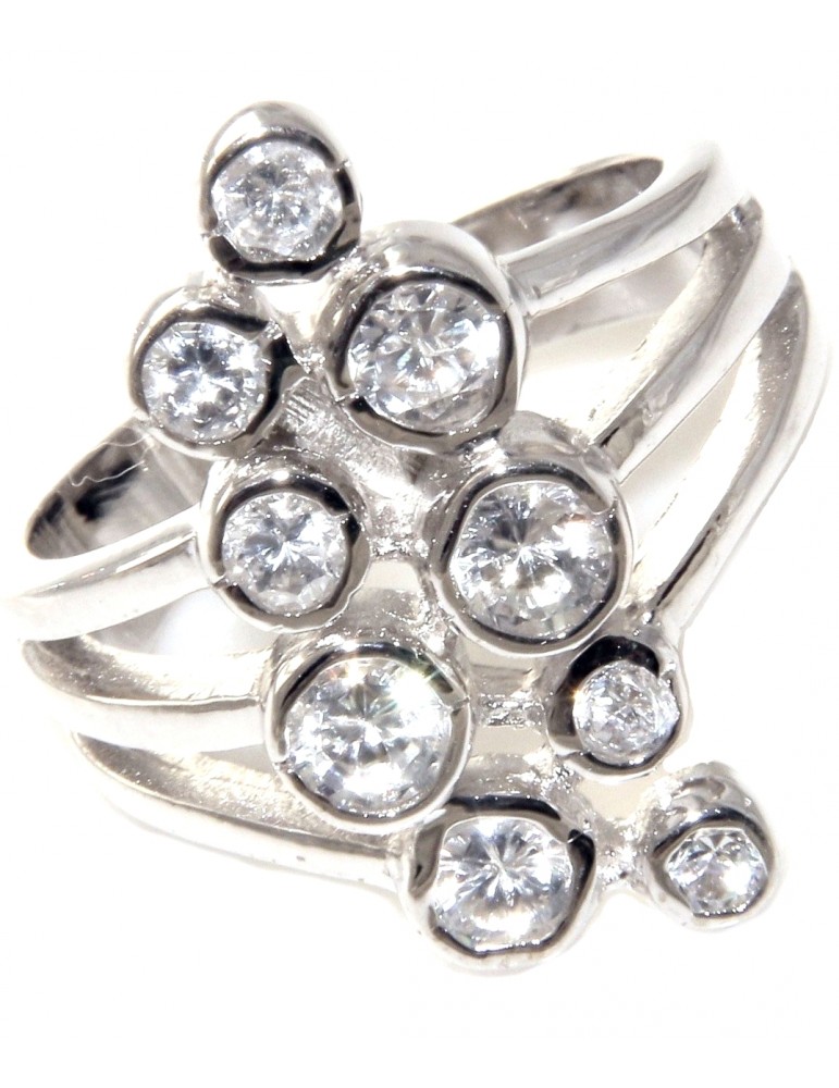 ring silver 925 light point onion cluster for women
