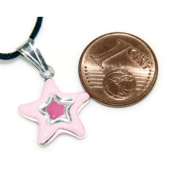 RMB|silver pendant star blue or pink
