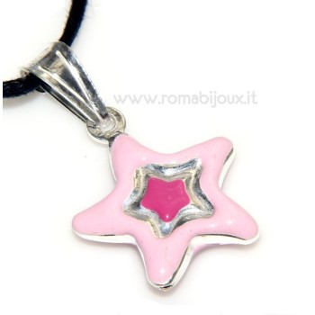 RMB|silver pendant star blue or pink