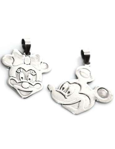 925 silver pendant. Cartoon medal. Large mouse or little mouse figure