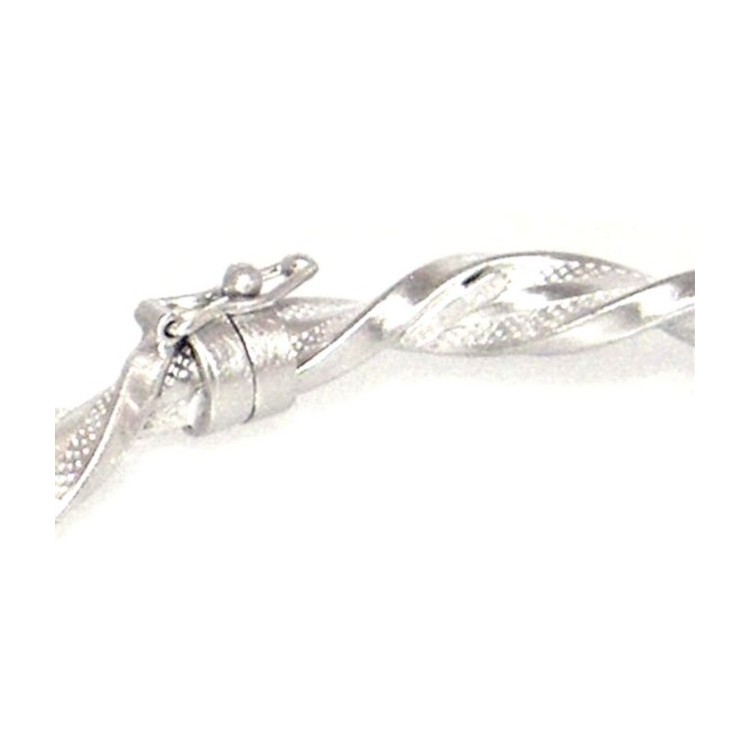 RMB|Woman bracelet in 925 sterling silver with rhodium not oval large measure 17,00 cm