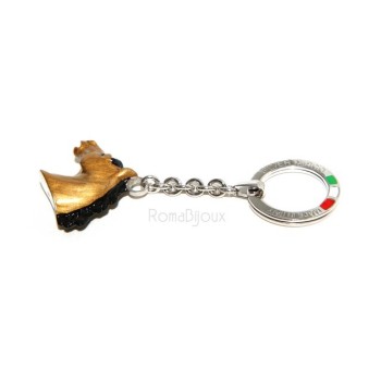 RMB|Keyrings  horse head baked enamel Silver 925